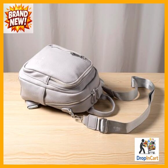 Mini Backpack Purse PU Leather Versatile 3-in-1 Fashion Handbag Travel Daypack